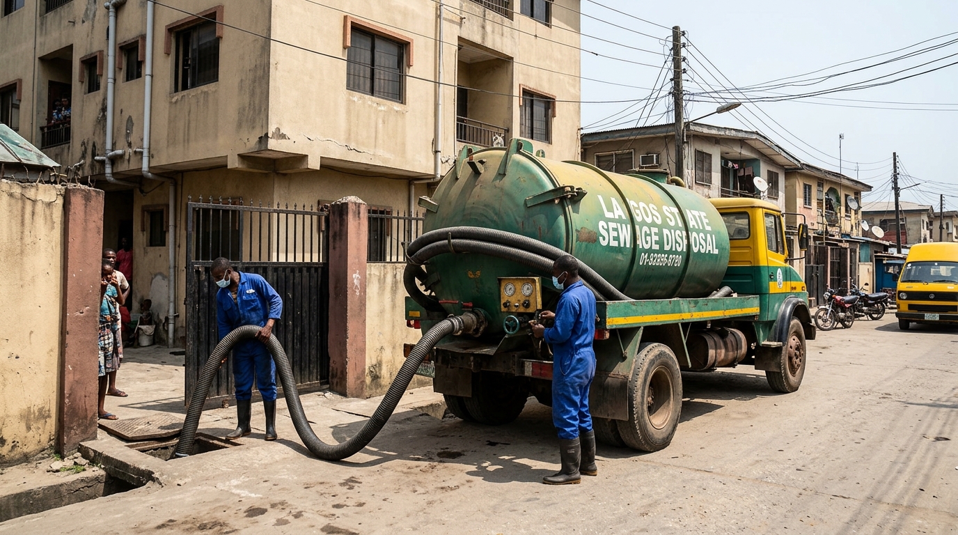 sewage been drained in Lagos